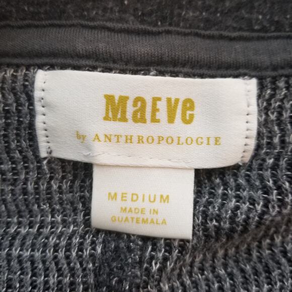 Maeve by Anthropologie Risa Hacci Charcoal Gray Cowl Neck Sweater Size M Medium - Picture 3 of 5